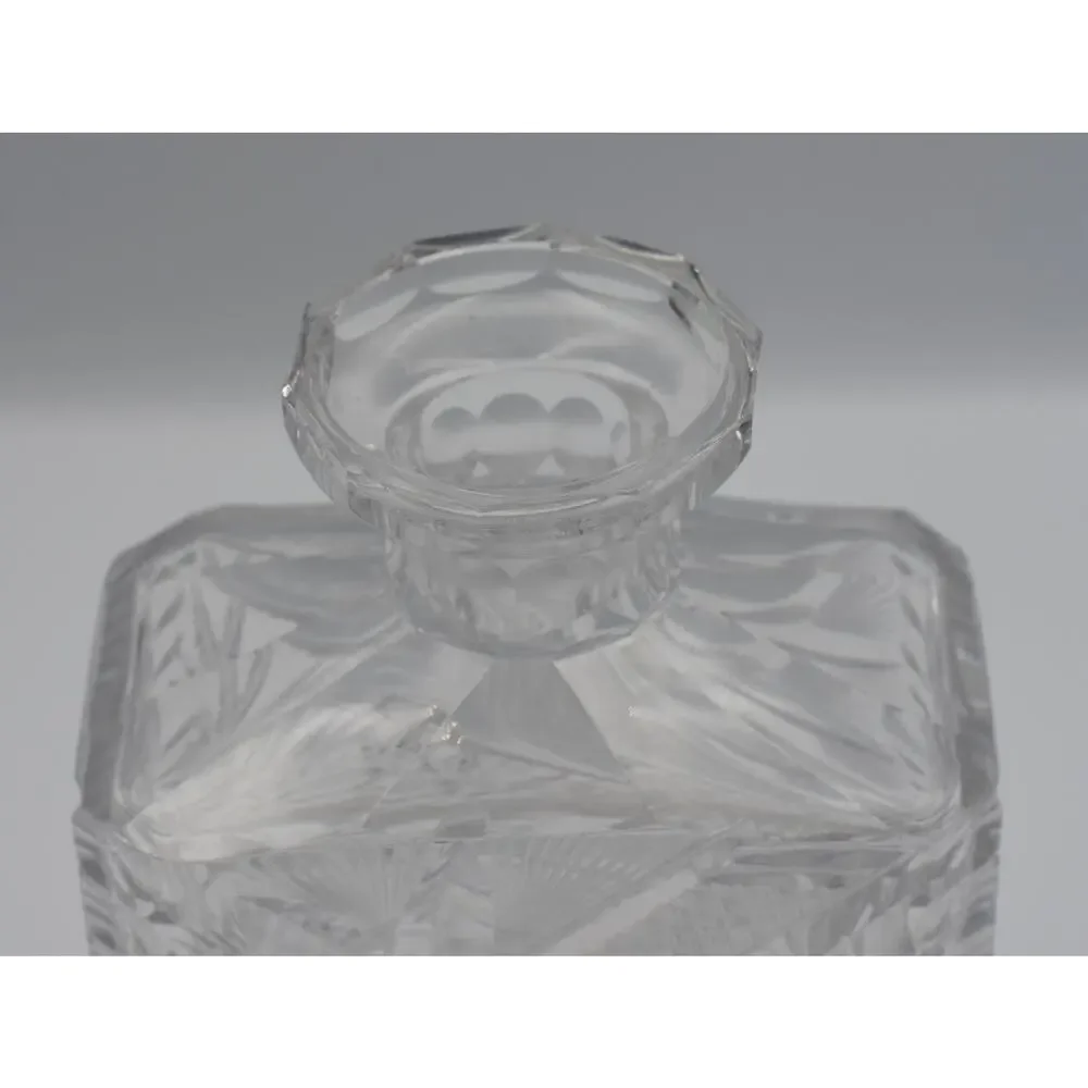 1901c. Hand Cut American Brilliant Period Crystal Liquor Wine Decanter / Carafe